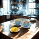 DWIE Porcelanowe Filiżanki 270 ml do KAWY HERBATY - ALMOND BLOSSOM Van Gogh