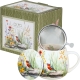 Kubek baryłka 430 ml z Zaparzaczem do HERBATY ZIÓŁ - Flower Classic JULY