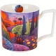 Duży PORCELANOWY Kubek XXL 750 ml do KAWY HERBATY - MODERN BUBBLY HILLS