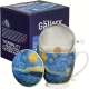 Porcelanowy Kubek 510ml z Zaparzaczem do HERBATY ZIÓŁ Van Gogh STARRY NIGHT