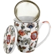 Kubek 360 ml z zaparzaczem i pokrywką do HERBATY ZIÓŁ - Ethnic SAHAT WHITE