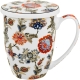 Kubek 360 ml z zaparzaczem i pokrywką do HERBATY ZIÓŁ - Ethnic SAHAT WHITE