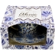 PORCELANOWA Filiżanka ze spodkiem 240 ml do KAWY HERBATY Ethnic NARESH BLUE