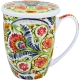 Kubek 360 ml z zaparzaczem i pokrywką do HERBATY ZIÓŁ - Ethnic MAYFLOWER