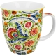 Duży PORCELANOWY Kubek 650 ml do KAWY HERBATY - Ethnic MAYFLOWER