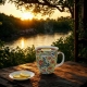 Duży PORCELANOWY Kubek 650 ml do KAWY HERBATY - Ethnic MAYFLOWER