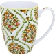 PORCELANOWY Kubek classic 360 ml do KAWY HERBATY - Ethnic FIORI