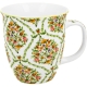 Duży PORCELANOWY Kubek 650 ml do KAWY HERBATY - Ethnic FIORI