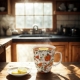 Duży PORCELANOWY Kubek 650 ml do KAWY HERBATY - Ethnic PRIMAVERA