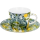 PORCELANOWA Filiżanka ze spodkiem 240 ml do KAWY HERBATY - Ethnic SOLEDAD