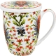 Kubek 360 ml z zaparzaczem i pokrywką do HERBATY ZIÓŁ - Ethnic MARBELLA