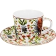 PORCELANOWA Filiżanka ze spodkiem 240 ml do KAWY HERBATY - Ethnic MARBELLA