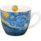 PORCELANOWY Kubek 460 ml w koszyczku do KAWY HERBATY Van Gogh STARRY NIGHT
