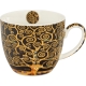 PORCELANOWY Kubek 460 ml w koszyczku do KAWY HERBATY - Klimt TREE OF LIFE
