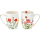 CZTERY stylowe Porcelanowe kubki 360 ml do KAWY HERBATY KAKAO - Flowers