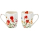CZTERY stylowe Porcelanowe kubki 360 ml do KAWY HERBATY KAKAO - Flowers