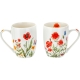CZTERY stylowe Porcelanowe kubki 360 ml do KAWY HERBATY KAKAO - Flowers