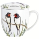 Porcelanowy Kubek 380 ml z zaparzaczem Ptaki Polski Agata Hajdecka JASKÓŁKA