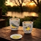 Porcelanowy ZESTAW Czajnik 600 ml 2 Kubki 150 ml Ptaki Polski SIKORA MODRA