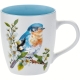 NA PREZENT Duży PORCELANOWY Kubek PTAKI 700 ml XXL do KAWY HERBATY - BŁĘKIT