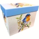 NA PREZENT Duży PORCELANOWY Kubek PTAKI 700 ml XXL do KAWY HERBATY - BŁĘKIT