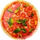 TALERZ DO PIZZY szklany, okrągły, z nadrukiem ARIA FRESH - 30 x 30 x 1,3 cm