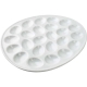 BIAŁY PORCELANOWY Półmisek Patera Talerz na 24 JAJKA - 35 x 28 cm