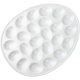 BIAŁY PORCELANOWY Półmisek Patera Talerz na 24 JAJKA - 35 x 28 cm