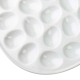 BIAŁY PORCELANOWY Półmisek Patera Talerz na 24 JAJKA - 35 x 28 cm