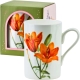 Kolekcja ARMANO Kubek 8,5 x 12 cm, 410 ml, Porcelana Bone China - KWIATY
