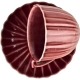 EVIE BURGUNDY Porcelanowa Filiżanka 300 ml + spodek do KAWY HERBATY - 6 szt