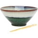 Ceramiczny Talerz Miska 1000 ml + pałeczki do MAKARONU RAMENU ZUPY - OMBRES