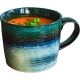 DUŻY Ceramiczny kubek 1000 ml do KAWY HERBATY, bulionówka do ZUPY - OMBRES