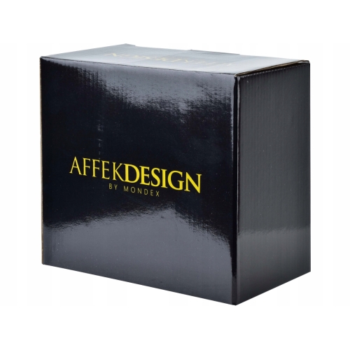 DIAMENT WHITE Kubek 280ml 8x11cm PORCELANA - Biały
