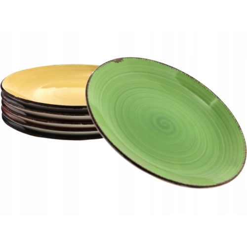 Ceramiczne talerze deserowe 19cm 6 szt - RAINBOW
