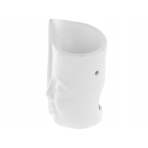 BIAŁY Ceramiczny KOMINEK ZAPACHOWY - Posąg 15x8 cm