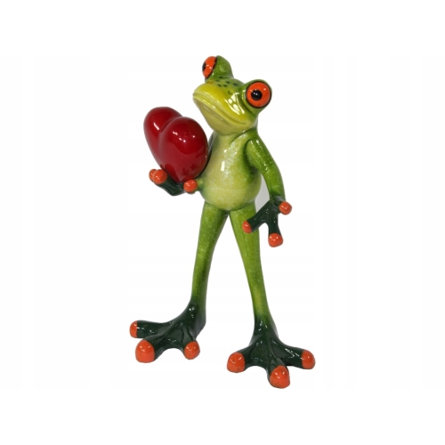 Na Walentynki Stojąca Figurka - Żaba z SERCEM