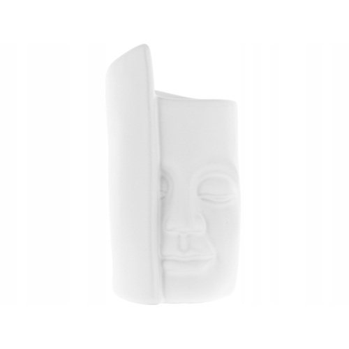 BIAŁY Ceramiczny KOMINEK ZAPACHOWY - Posąg 15x8 cm