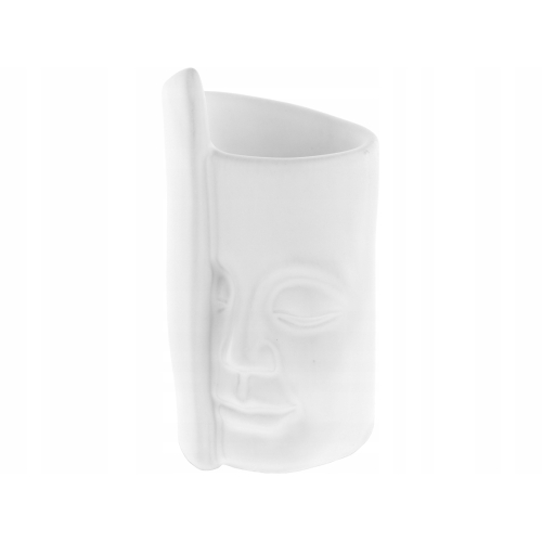 BIAŁY Ceramiczny KOMINEK ZAPACHOWY - Posąg 15x8 cm