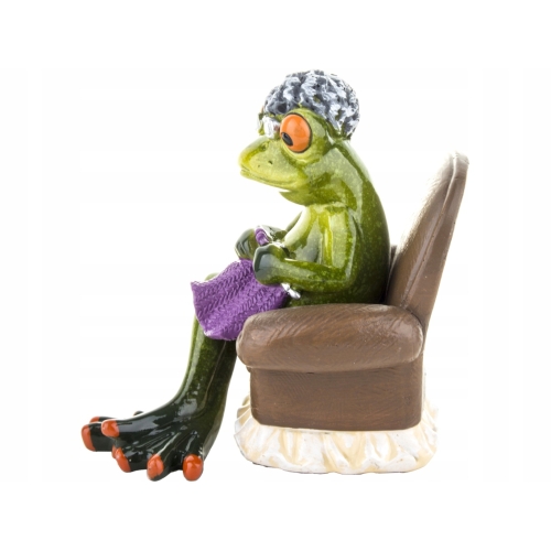 Figurka Babcia Żaba na fotelu - NA DZIEŃ BABCI