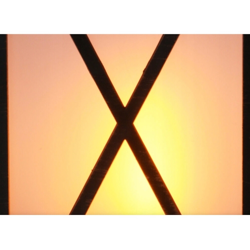 CZARNY dekoracyjny Lampion Latarnia LED - 29x14 cm