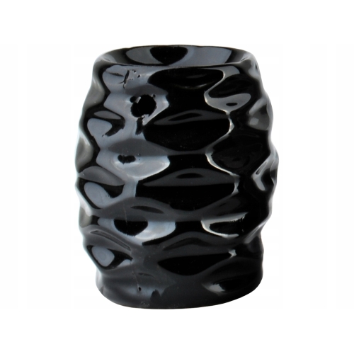 CZARNY Ceramiczny KOMINEK ZAPACHOWY - 5x6,5x8 cm