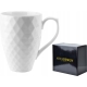 DIAMENT WHITE Kubek 280ml 8x11cm PORCELANA - Biały
