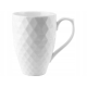 DIAMENT WHITE Kubek 280ml 8x11cm PORCELANA - Biały