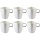 Porcelanowy kubek 350 ml HAPPY Biały komplet 6 szt