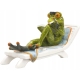 Ozdobna Figurka 19 x 10 x 6 cm - Żaba na leżaku