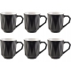 SALLY GEO Ceramiczny Kubek 380 ml CZARNY - 6 szt