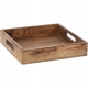 Taca do serwowania 30 x 30 x 5,3 cm z uchwytami - DREWNO MANGO