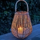 DUŻY PIĘKNY RATTANOWY Lampion Latarnia 36 x 26 cm BOHO - Taras Balkon Ogród