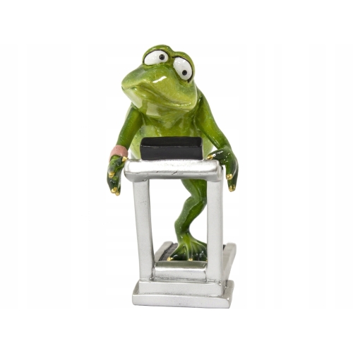 Ozdobna Figurka 16 x 15 x 7 cm - Żaba na bieżni